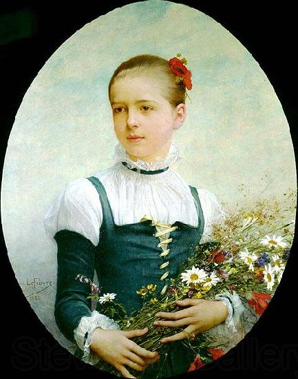 Lefebvre, Jules Joseph Portrait of Edna Barger of Connecticut France oil painting art